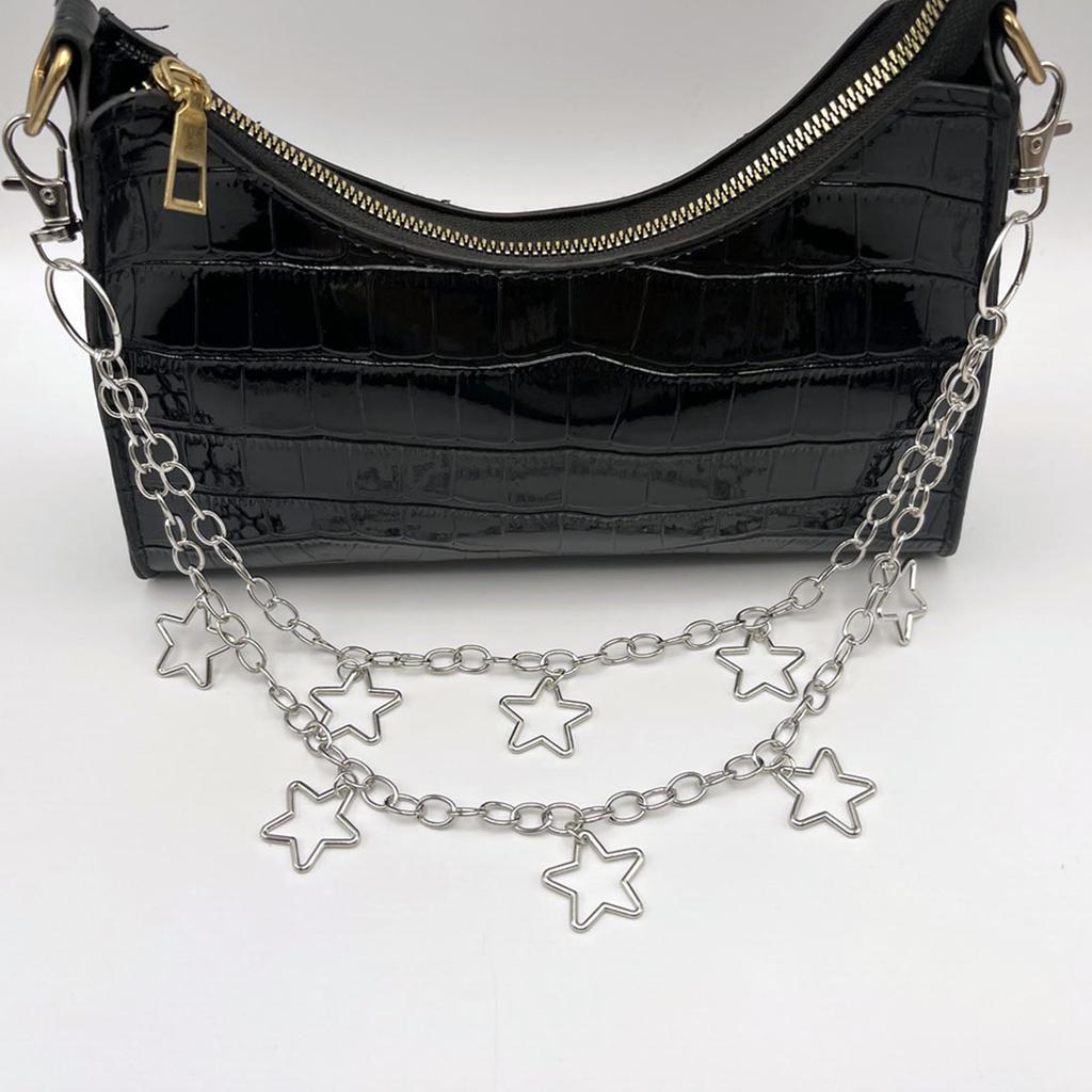 Fashion Pants Chain with Star Pendant Jeans Chain Streetwear Waist Chain Y2K Bag Chain Hiphop Chain Waist Decoration