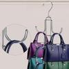 Vertical Rotating Storage Hanger With Adjustable Arms For Bag Accessory Rotating Iron Hook Home Organization Tool