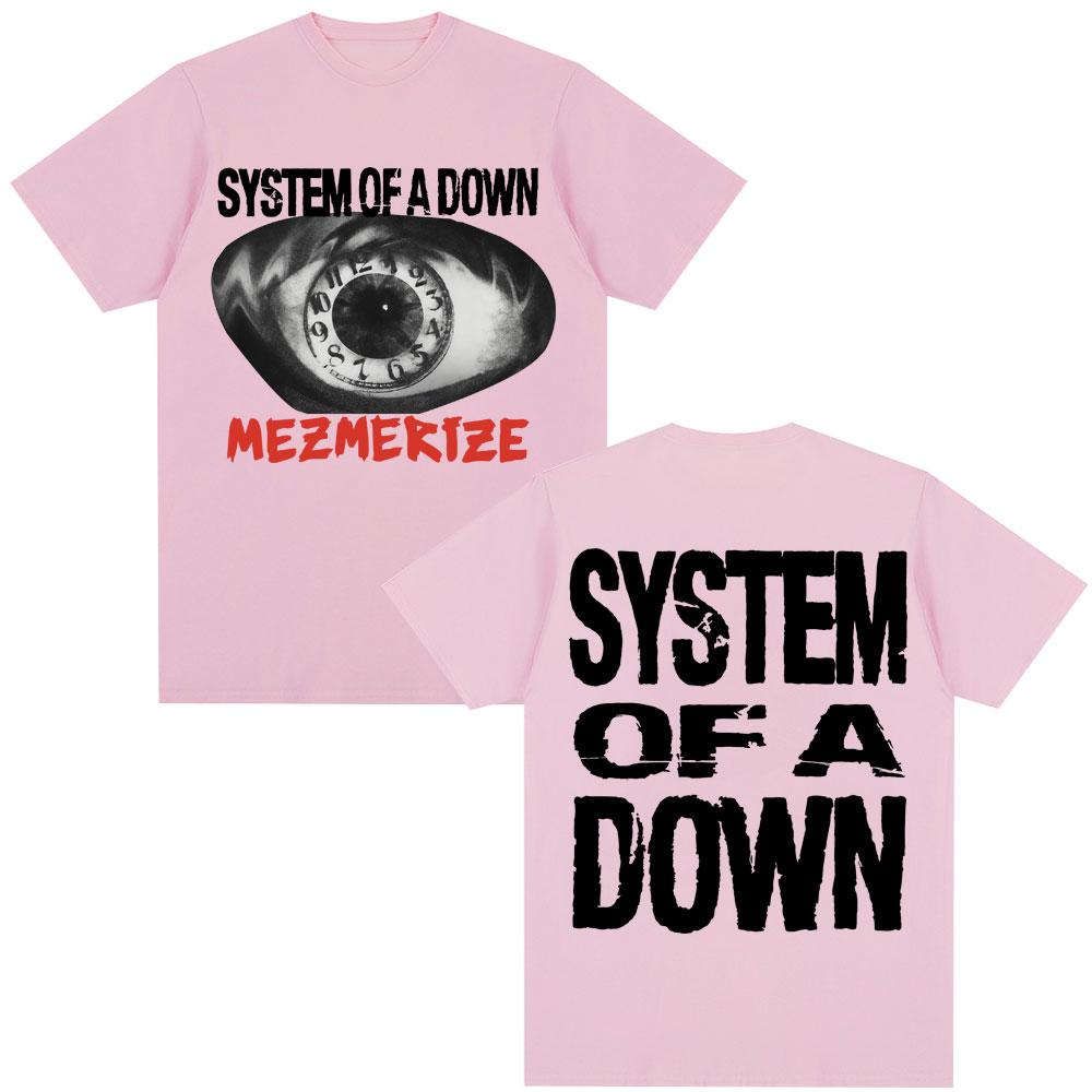 Rock Band System of A Down Mezmerize Musikalbum T-Shirt Herren Damen Hip Hop Gothic Vintage T-Shirts Übergroße Baumwoll-Freizeit-Tees