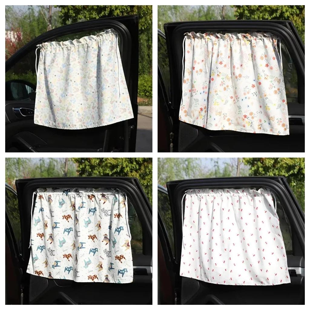 1pcs Suction Cup Curtain in The Car Window Sunshade Cover Cartoon Side Window Sunshade UV Protection for Kid Baby Children