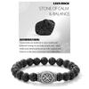 Viking Inspired Beaded Bracelet Stone Gemstone Rune Style Unisex Jewelry Gift