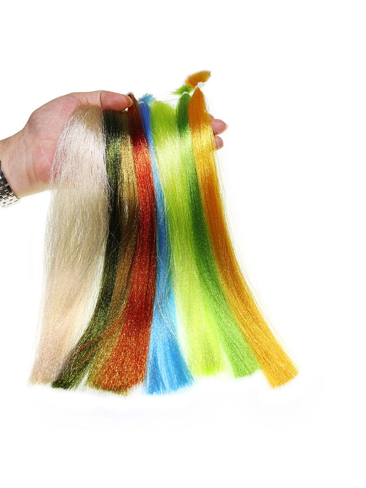 1Pack High Light Fluoro Fiber Fly Tying Material Ultra Fine Flashabou Tinsel For Streamer Bass Trout Sea Fishing Lures Baits