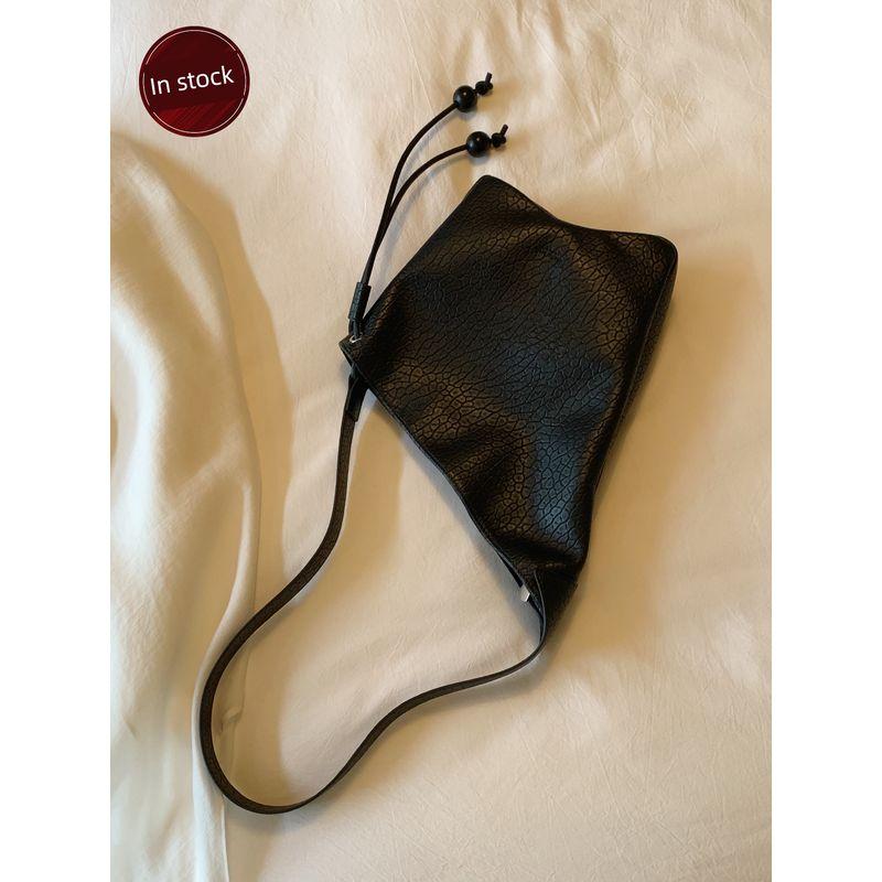 

South Style Chio2nd Windsor Moonlight Genuine Leather Tote Bag Women s Special-Interest Design Kite Bag Shoulder Messenger Bag Classic Black