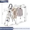 Multi-Functional Folding A-Frame Ladder and Drying Rack - Telescopic, Thickened Carbon Steel, No-Installation Required
