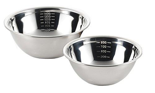 

Yoshikawa Measure Bowl 2 pcs, 7.1, 8.3 inches (18, 21 cm), SJ2248