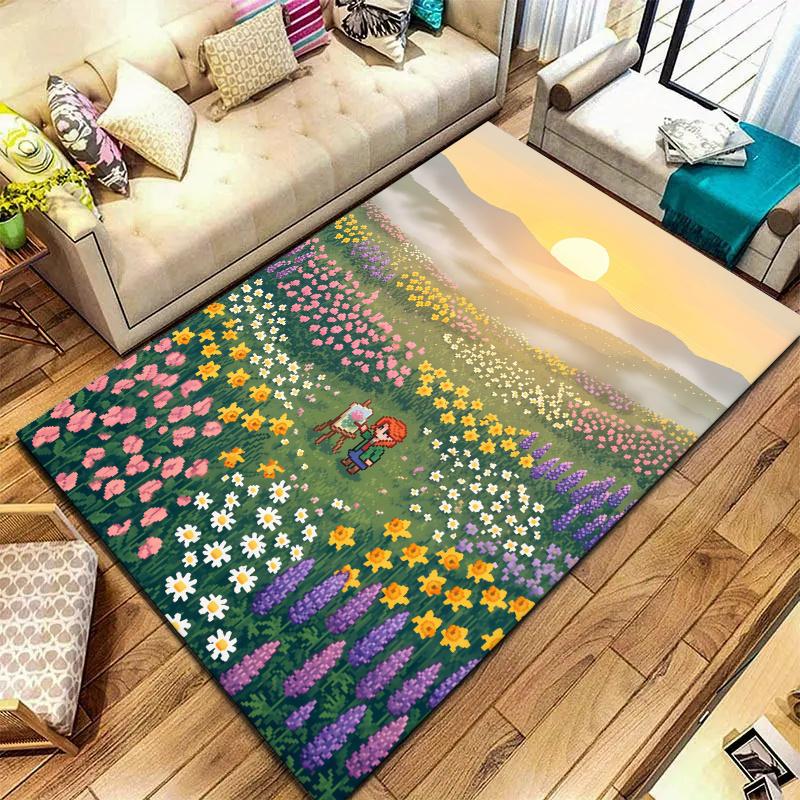 Stardew Valley Carpet Rug for Living Room Bedroom Home Sofa Decoration,Kids play Nonslip Floor Mat