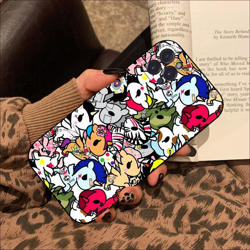 Japan T-tokidoki Colorful Phone Case For IPhone 16 15 14 13 12 Mini 11 Pro XS Max X XR SE 6 7 8 Plus Soft Silicone Cover