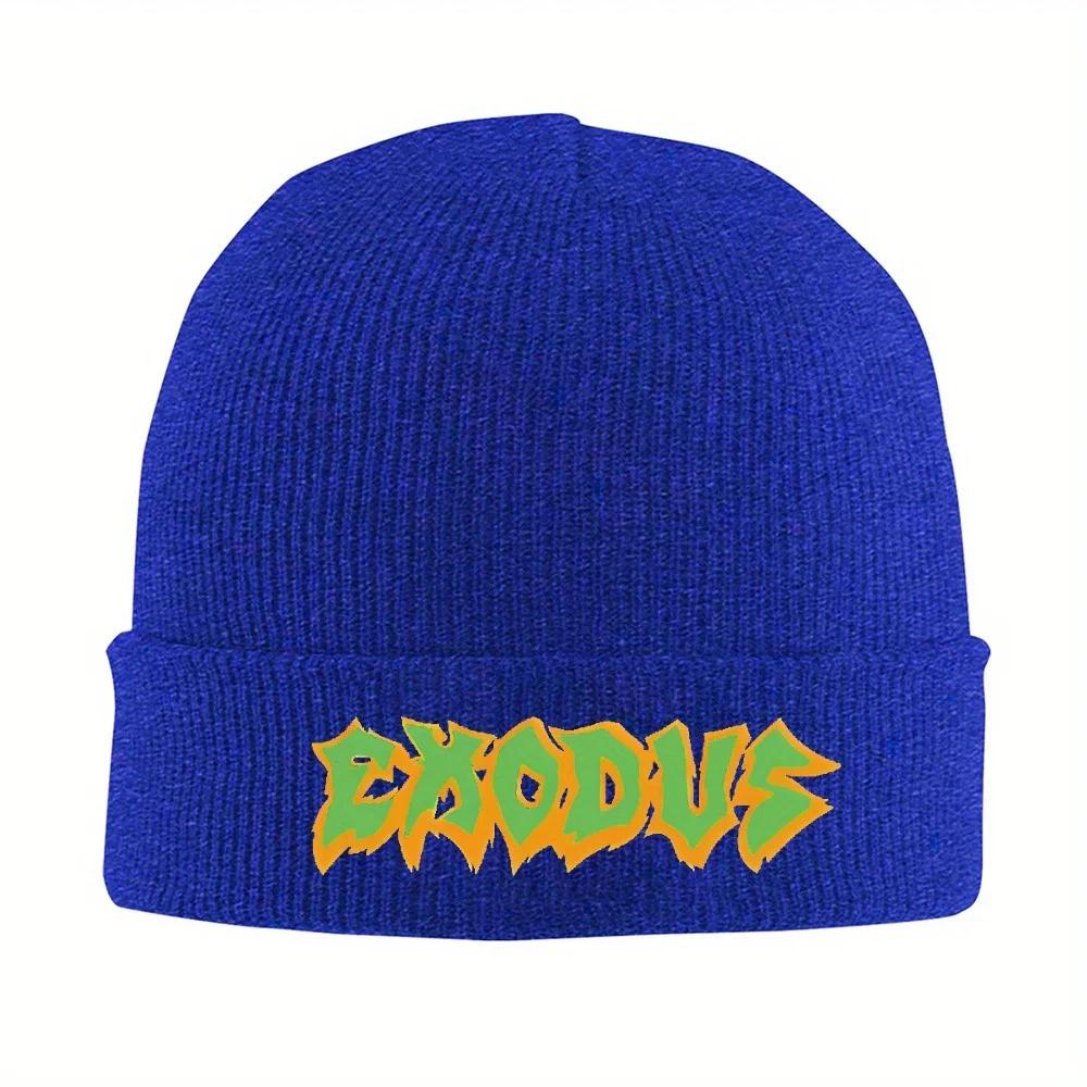 Neue PC Thrash Metal Stil Exodus Band Mützen Beanie Mützen Individuell Gestrickte Mütze Frühling Trendig Unisex Damen Fitnessstudio Elastische Kappe