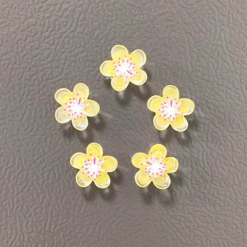 5pcs Flower Blossom Sakura Refrigerator Magnets Home Decor Arts Accessory Cute Fridge Magnetic Whiteboard Message Note Sticker
