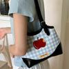 Cute apple shoulder bag women's summer new student class commute leisure armpit bag