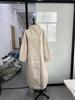 2025 Autumn/Winter Women's Batwing Sleeve Long Loose Coat with Small Stand Collar