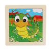 9-Piece Wooden Cartoon Animal Transport Jigsaw Toy for Early Education