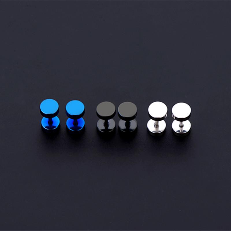 Screw-On Titanium Steel Stud Earrings: Minimalist 2025 Trend for Men & Women, Influencer Style, Black Single Earring