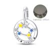Copper Cross Birthday Stone Silicon Stop Charms Bead Dolphin Horseshoe Pendant For Original Bracelet Women Jewelry