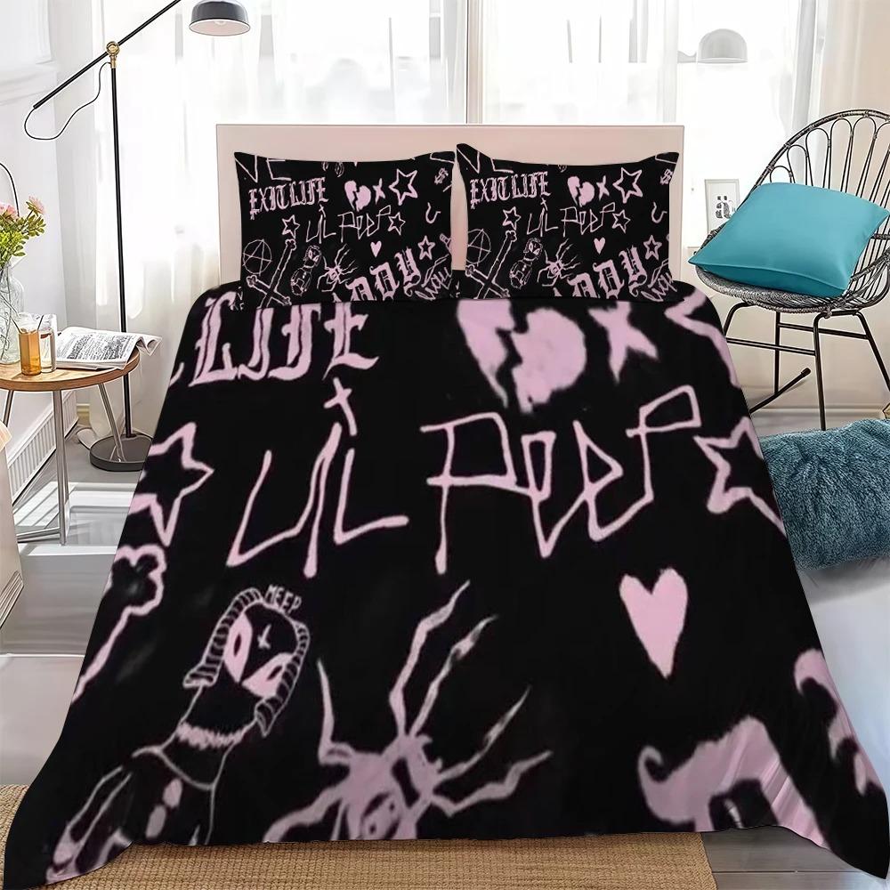3D Print L-Lil P-Peep Bedding Set Soft Comforter Cover With 1/2pcs Pillow Shams For Kids Adults Duvet Cover Microfiber