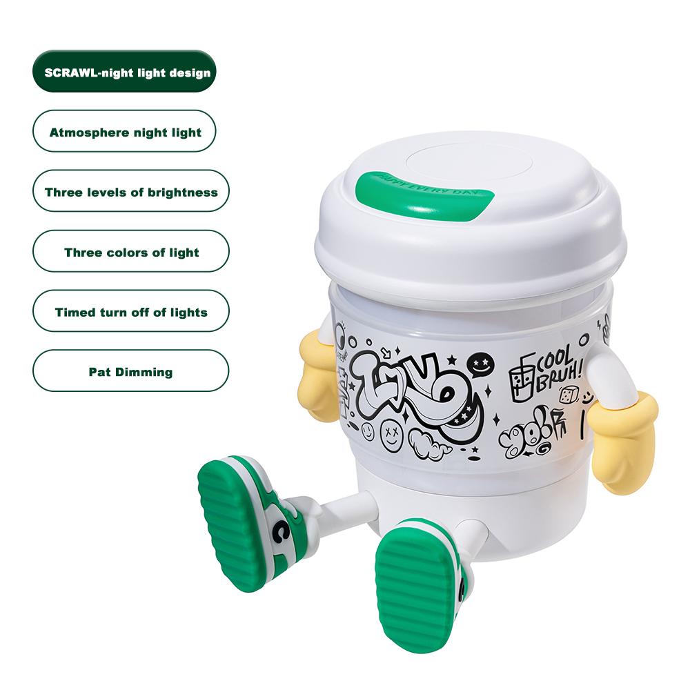 

Мультяшные украшения, прикроватная лампа для спальни, подарки на день рождения, праздник, кофе, ночник, украшение для спальни, светодиодный scrawl-Night light