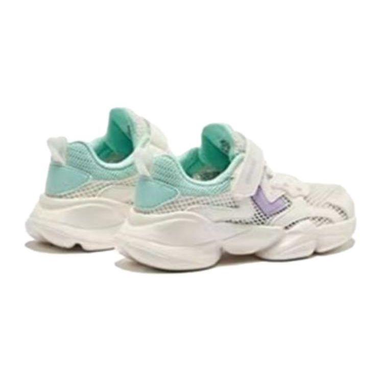 Erke Lightweight Comfortable Shock Absorbing Breathable Low Top Kids Running Shoes Kids Sneaker White Purple Green 65124202053-005
