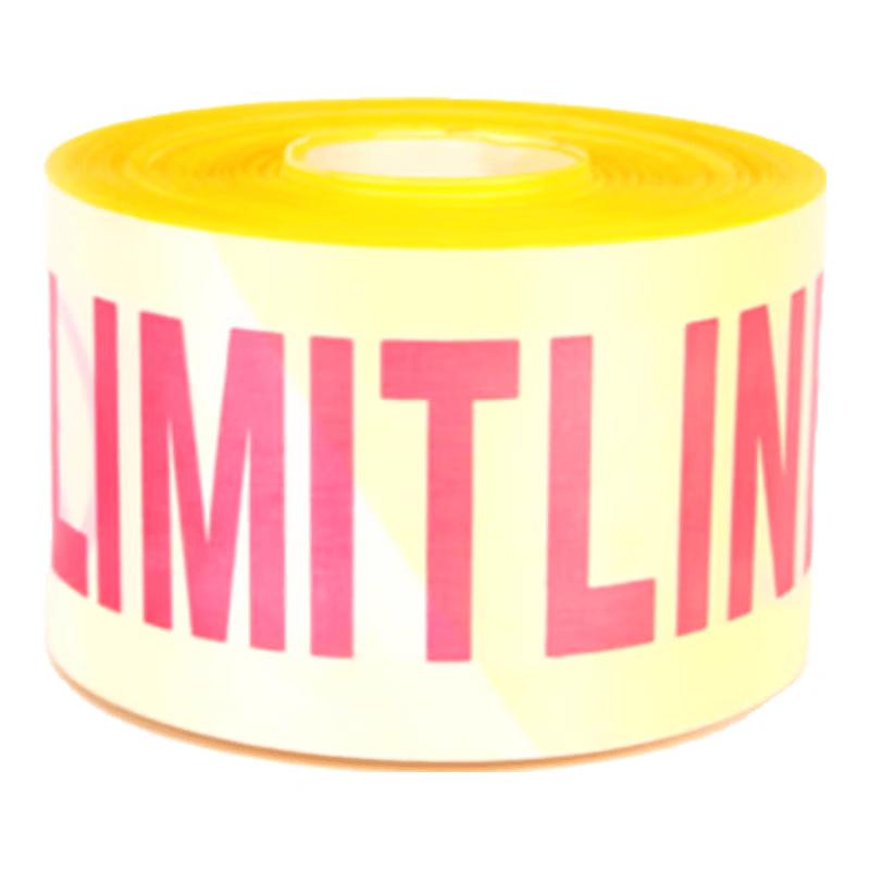 Yellow-White Safety Warning Barrier Tape