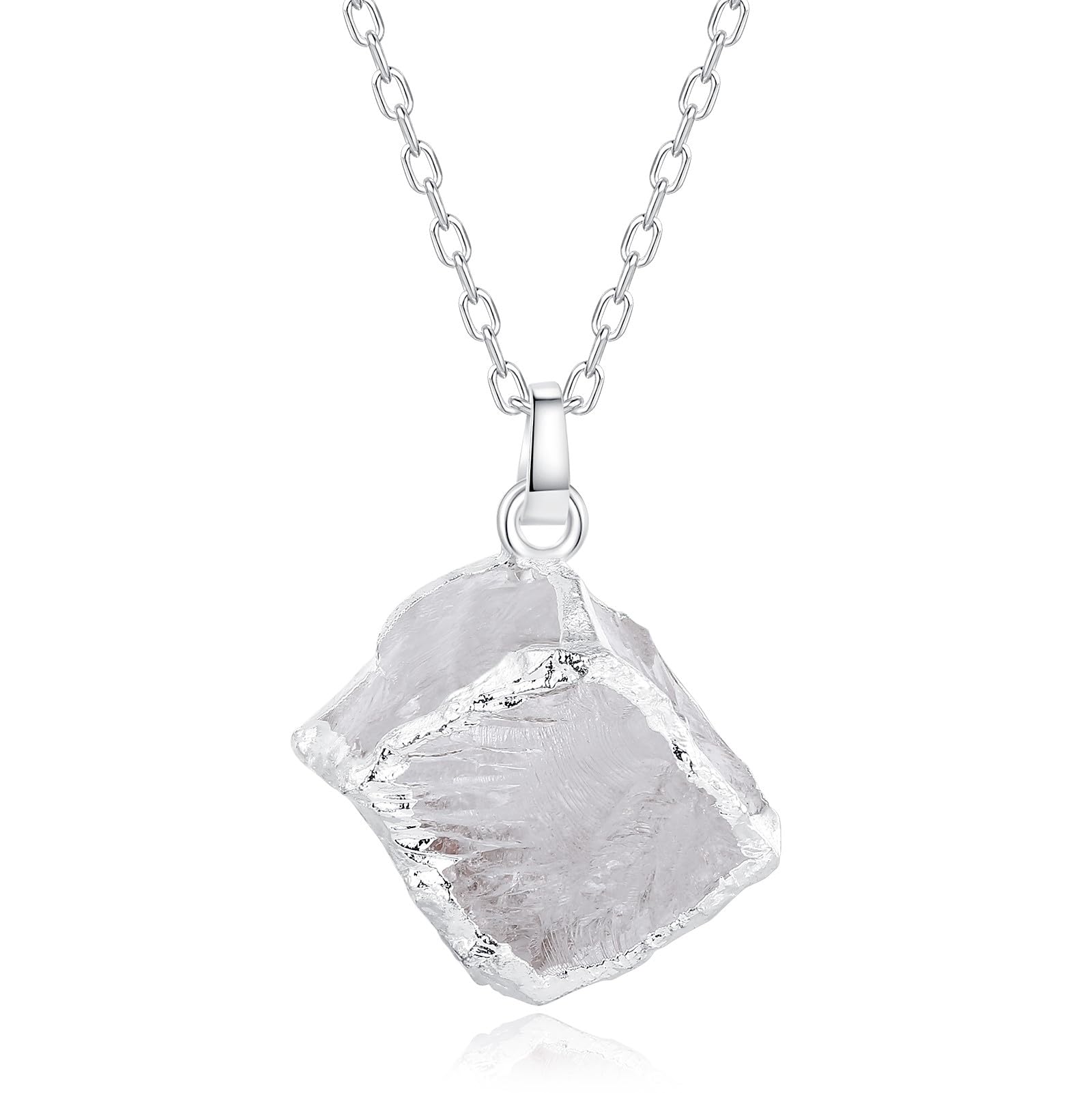 

Quartz Crystal Healing Power Stone Necklace for Women [COAI]