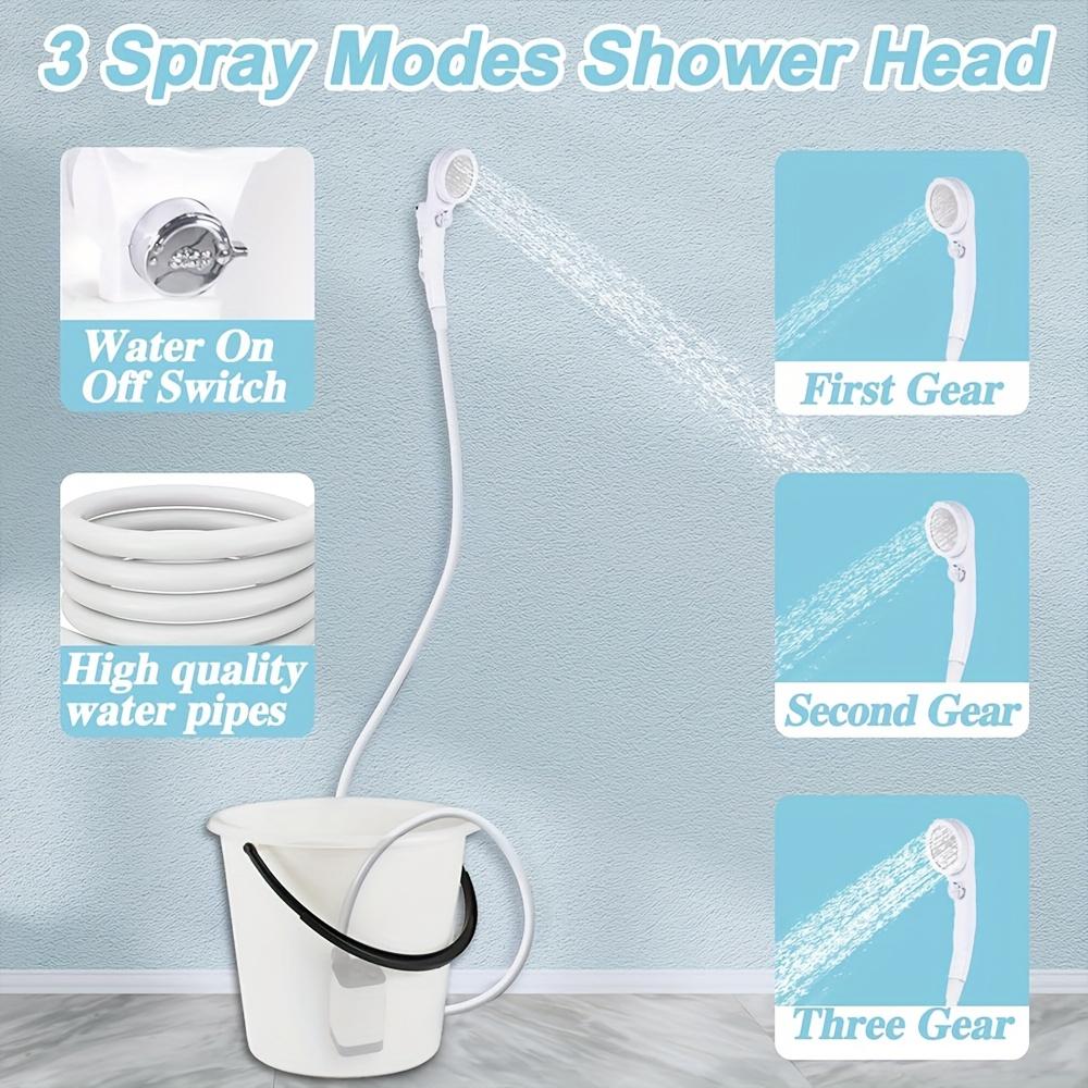 Verbesserte tragbare Campingdusche, tragbare Dusche für Camping, Outdoor-Camping-Duschpumpe mit 5200mAh Akku