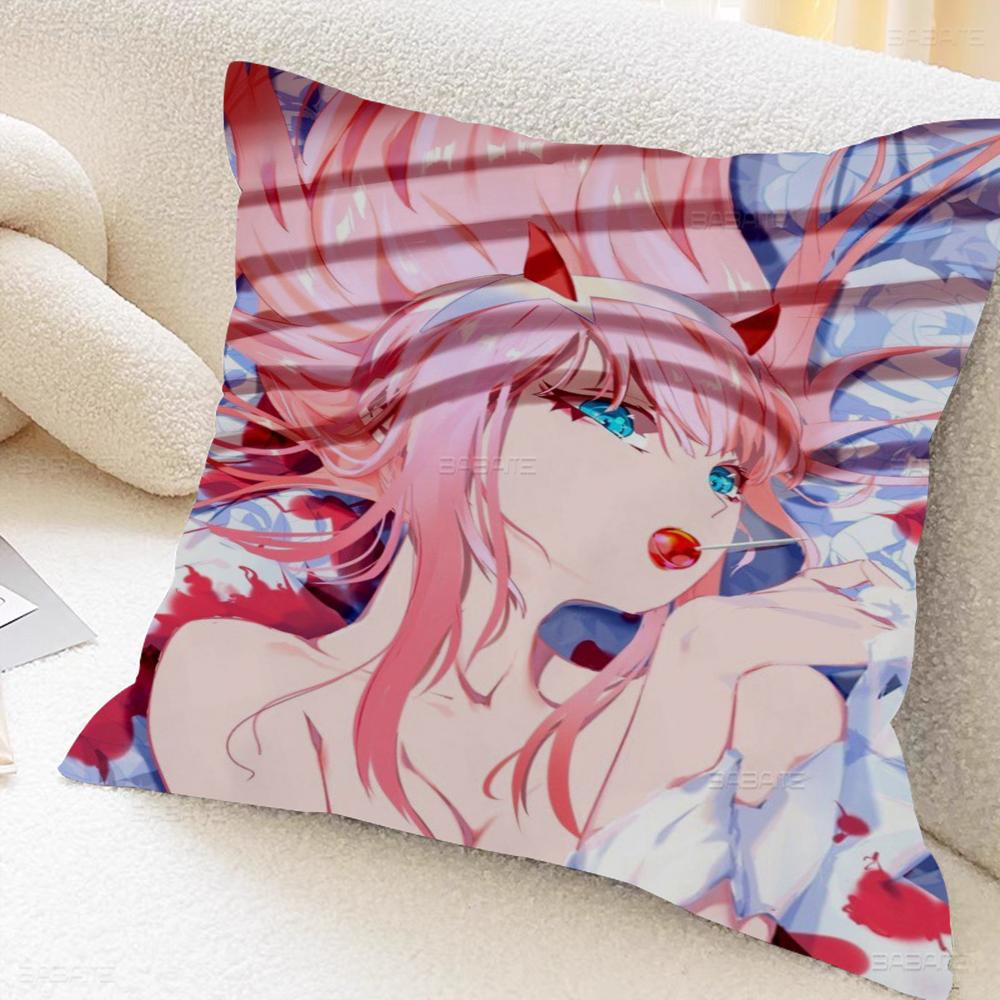 Zero Two D-darling Pillowcase Toon Gift Cushion Cover Bedroom Home Sofa Chair Seat Decor Pillow Case