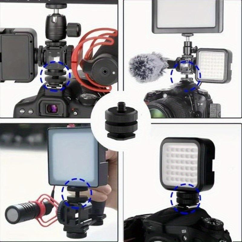 Standard 1/4 Doppelschicht-Verriegelungs-Blitzschuh-Umwandlungsschraube für DSLR-Kameras