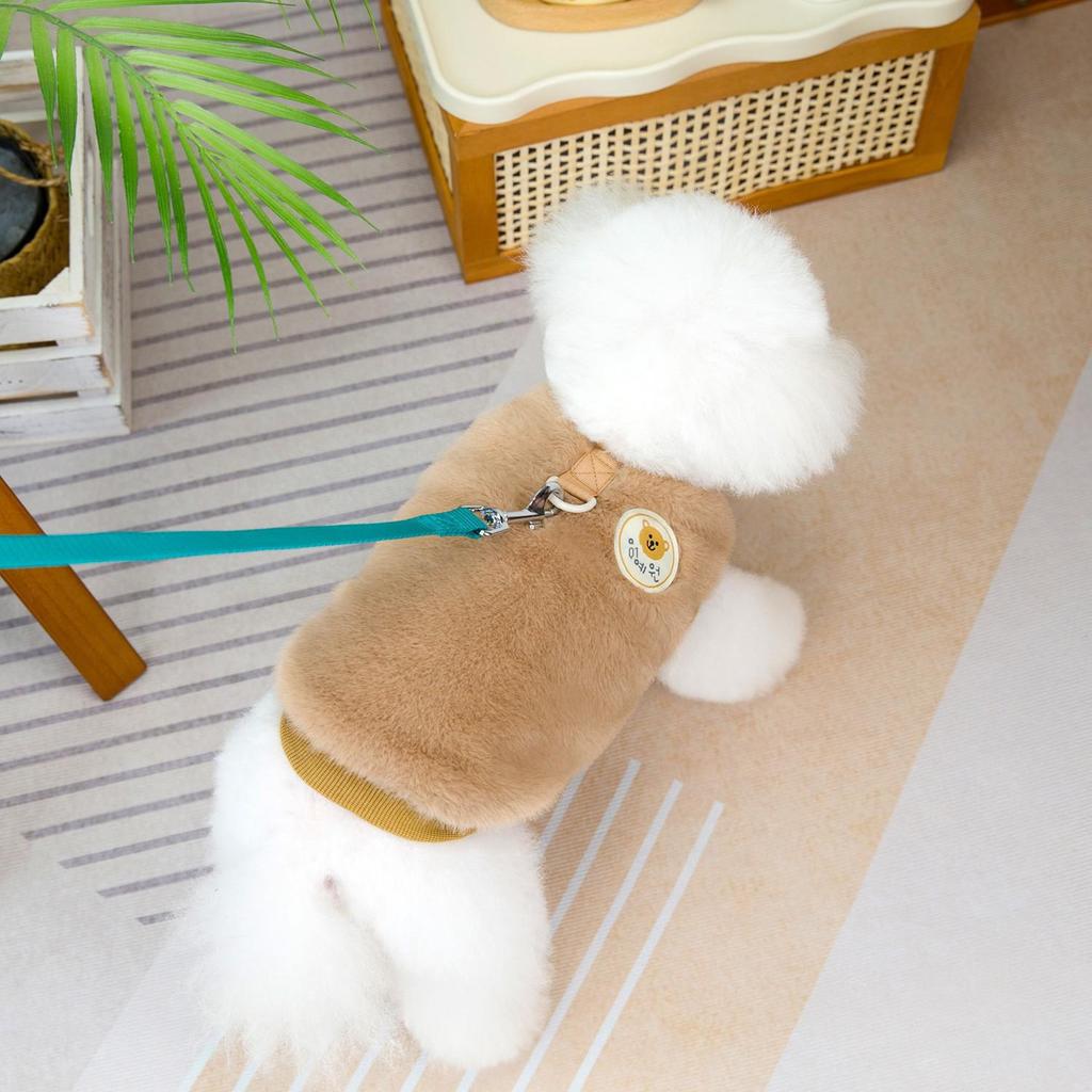 Cozy Autumn/Winter Fleece Coat for Cats and Dogs - Warm Plush Pet Apparel for Teddy, Bichon