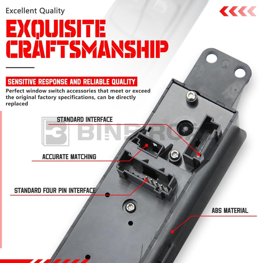 9065451513 Elektrischer Fensterheberschalter Fahrerseite Elektrischer Hauptschalter Kompatibel mit Mercedes Benz Sprinter 906 2006-2015