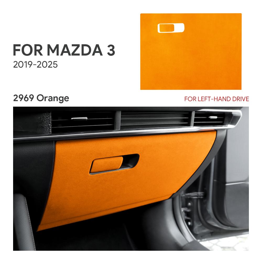 Top Suede Trim LHD RHD Sticker For Mazda 3 Axela BP      2024 2025 Car Copilot Box Anti-kick Protect