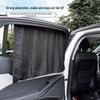 Black Car Interior Privacy and Sunscreen Suction Cup Curtain