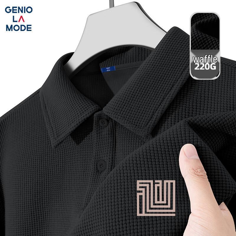 Мужская летняя вафельная рубашка-поло GENIOLAMODE L