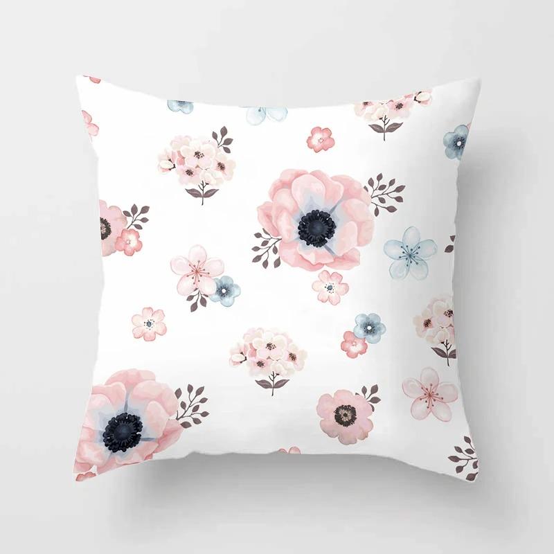 Birds and Flowers Decorative Pillowcases Living Room Office Home Pillowcases Car Ornaments