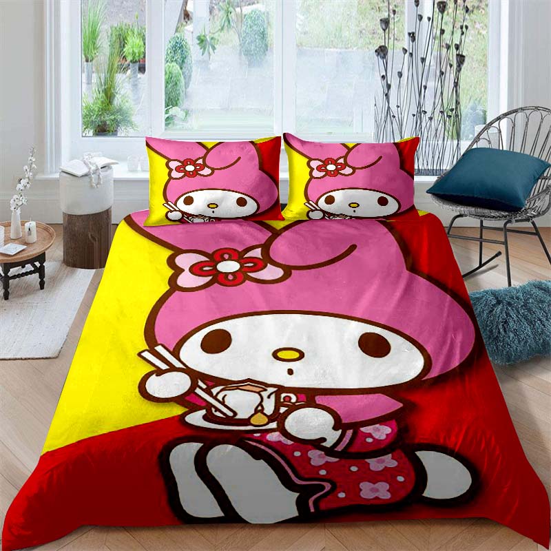 Cartoon My Melody Soft and Comfortable Duvet Cover, Children's Bedding Set Gift, Extra Large Size, Multiple Sizes Available.