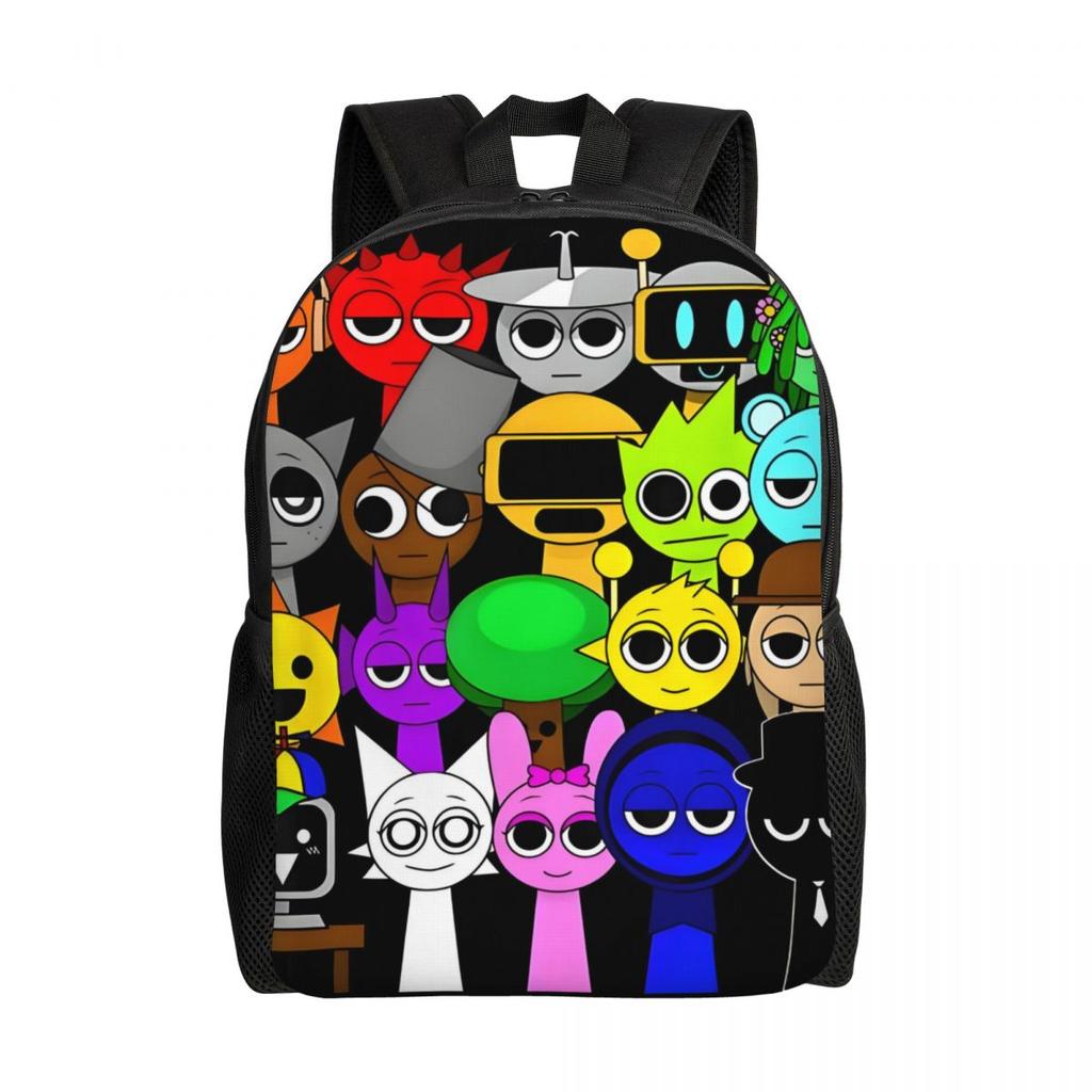 Custom Cartoon Sprunki Backpacks for Women Men Water Resistant College School Bag Print Bookbags