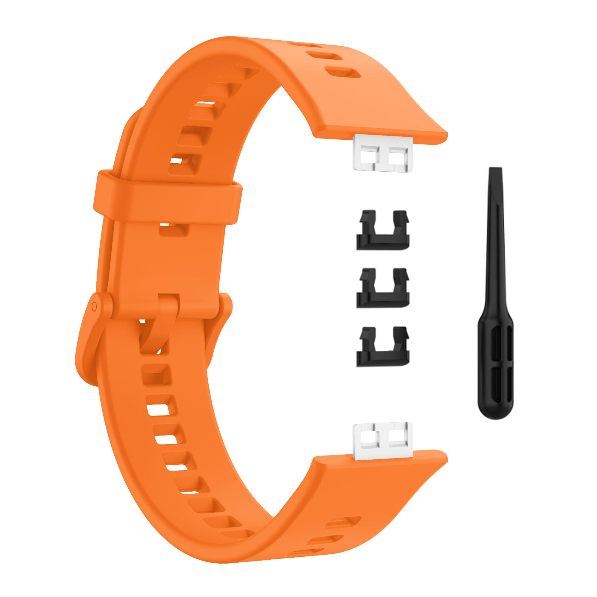 Armband für Huawei Watch Fit Armband Smart Silikon Uhrenarmband Armband Watch fit Special Edition Armband Druck Zubehör Sport only  the  strap orange