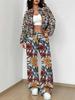 1116 New Popular Autumn and Winter New European and American Women's Clothing Flower Printing Suit Women