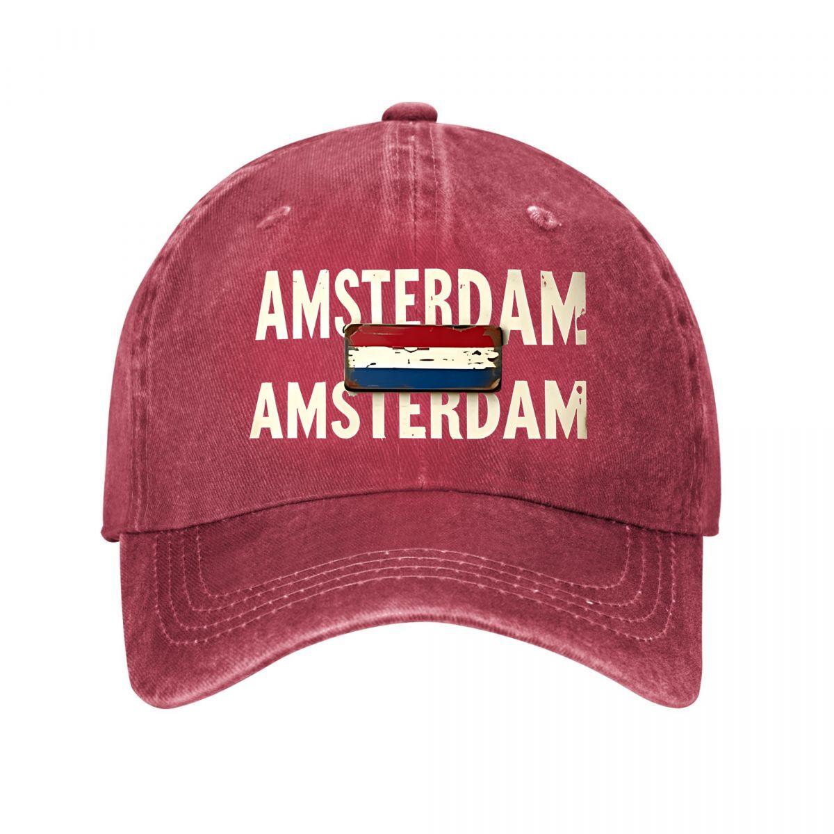 Amsterdam Vintage Washed Cotton Baseball Cap Washed Baseball Cap Adjustable