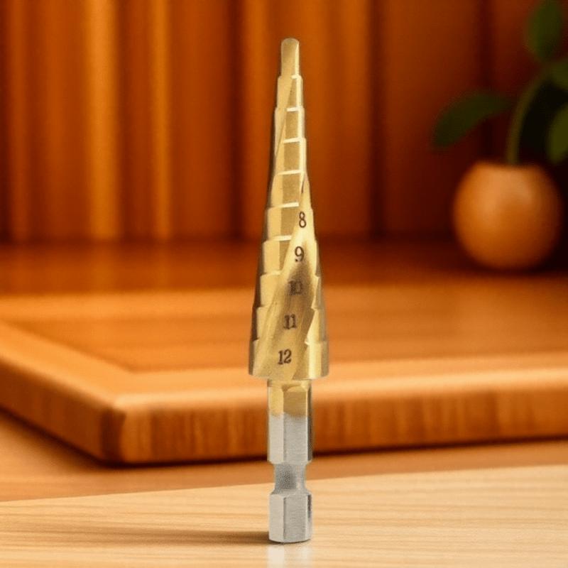 For Stainless Steel Iron Metal Sheet Hole Cutter HSS-Co M35 Cobalt Step Drill Bit 4-12mm Hex Shank Spiral Flute Pagoda Drill Bit
