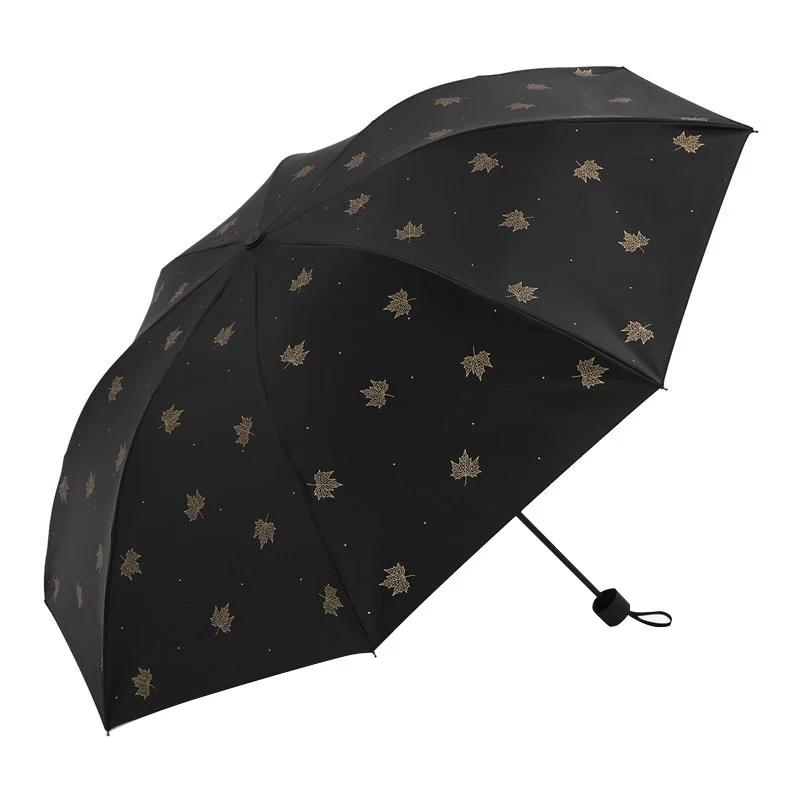 Paradise Umbrella New Model Black Coating Sun Protection 70% off Folding Umbrella for Men and Women, Sunshade Umbrella, Reinforced and Durable