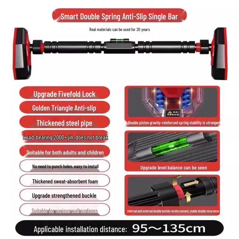 Brangdy Kids' No-Punch Door Frame Pull-up Bar