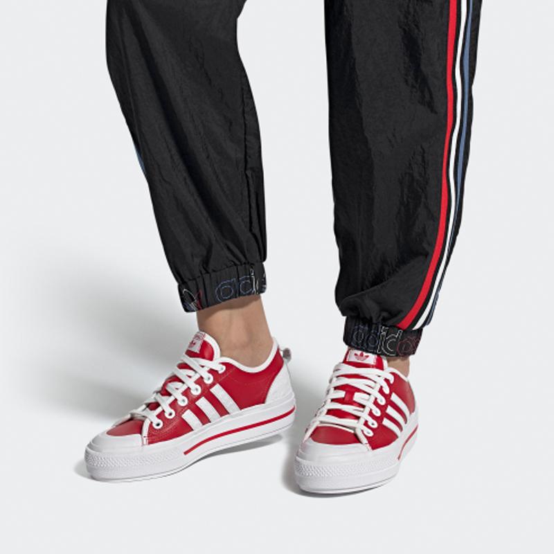 Adidas Nizza RF Platform Heart Embossed - Scarlet Women Sneakers Red Cloud-White Core-Black FZ1841