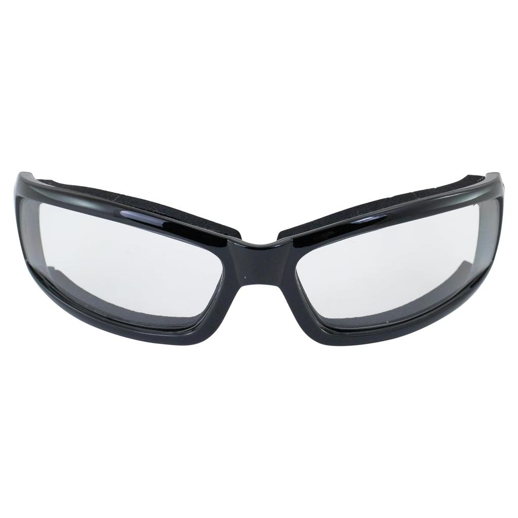 Global Vision Stray Cat 24 Fotochromowe Motocyklowe Błyszczące Czarne Przezroczyste do Dymnych Okulary Przeciwsłoneczne z Automatycznym Przyciemnianiem ANSI, Oprawka, Soczewki Przeciwmgielne, Certyfikat Z87.1.