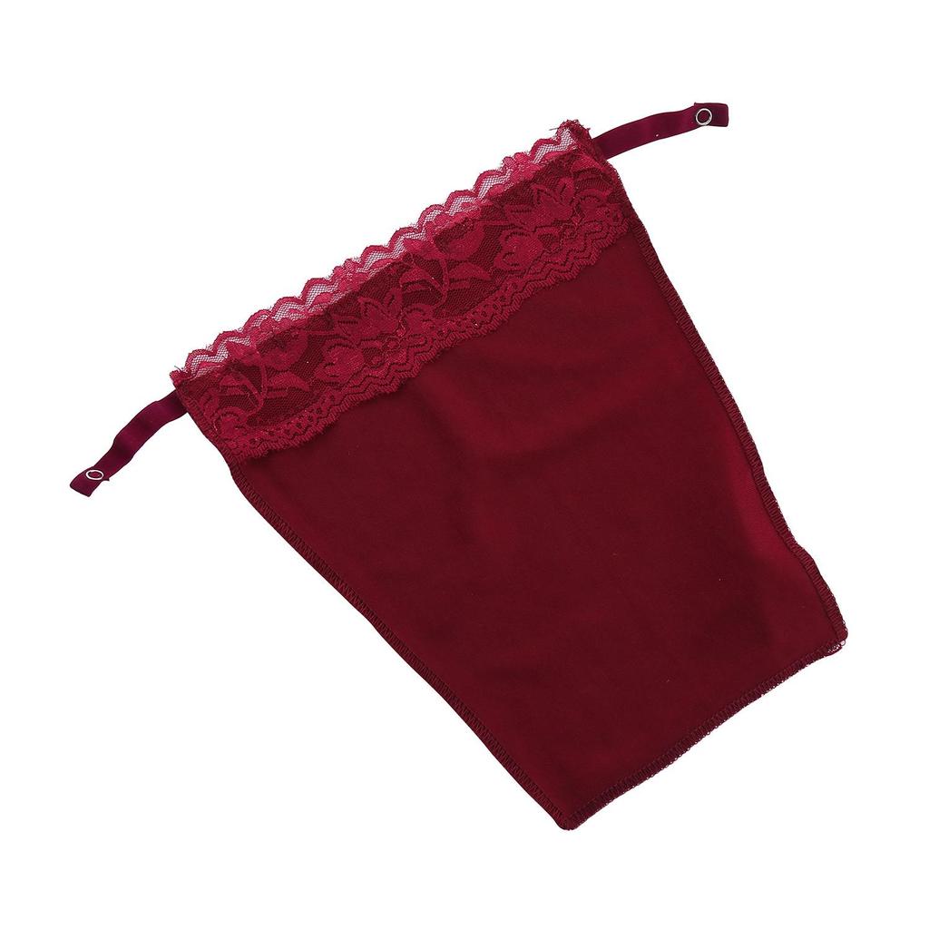 Lace Strapless Modesty Tube Top with Nipple Covers