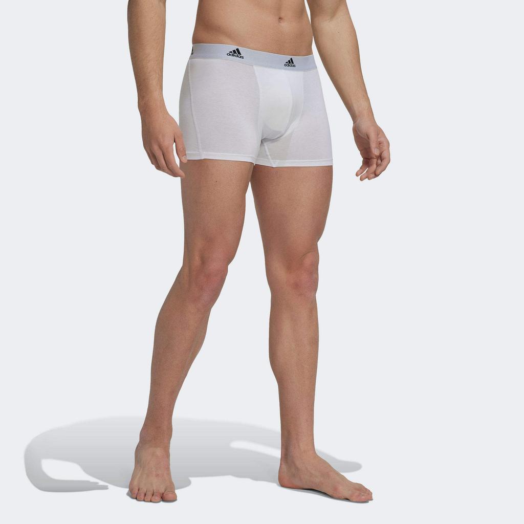 Adidas Active Flex Letter Logo Print Boxer Shorts 3-Pack Men Bottoms White GB0775