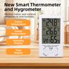 Indoor Outdoor Thermometer Hygrometer Clock Alarm Digital LCD Display C/F Temperature Humidity Meter 1.5M Sensor Probe