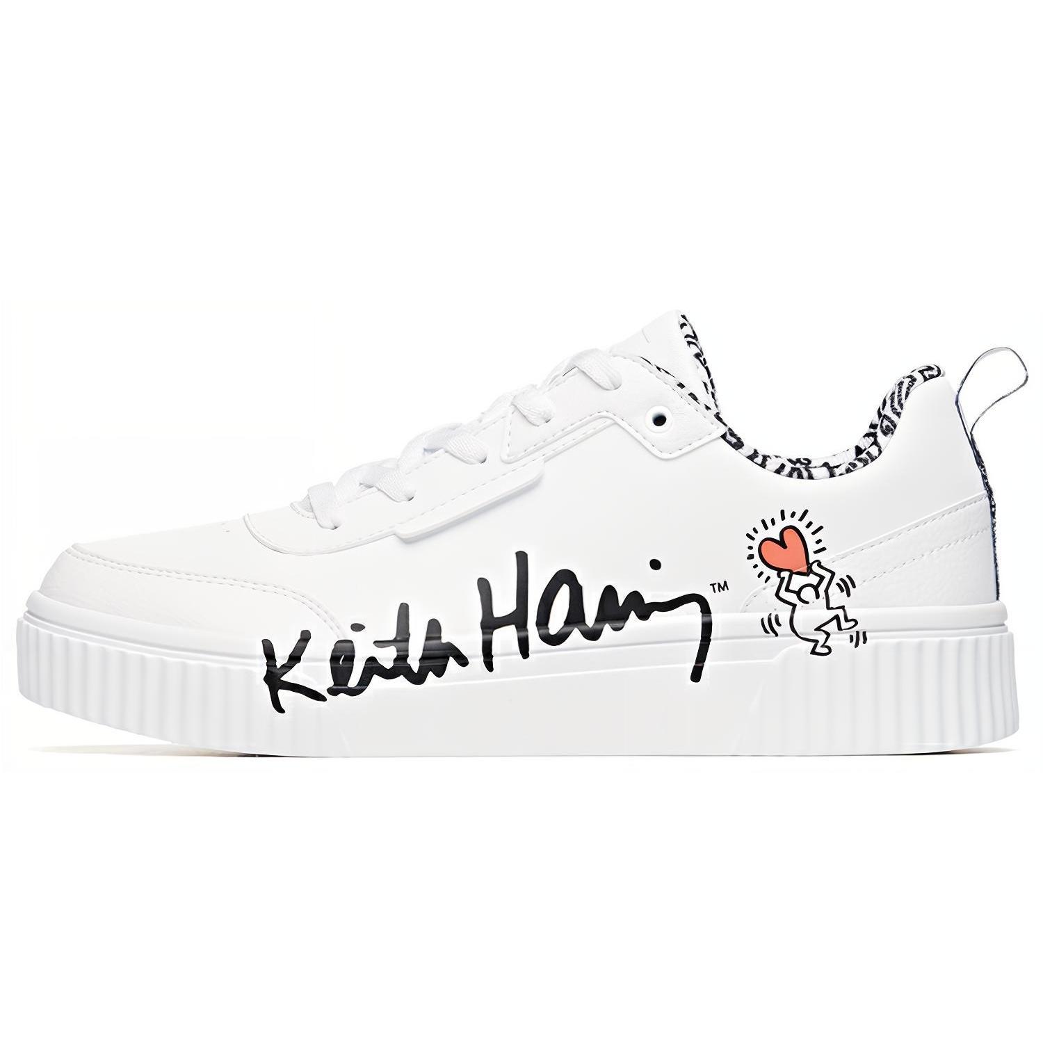 

KH LIANMING x Anta Life Collection Coverage Slip Resistant Lightweight Low top Skateboard Shoes Men s White Black 912038023-10 39