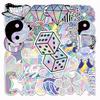 10 30 50Pcs Holographic Laser Cartoon Graffiti Stickers Decals Kids Toys Laptop Guitar Notebook Phone Diary Decoration Sticker