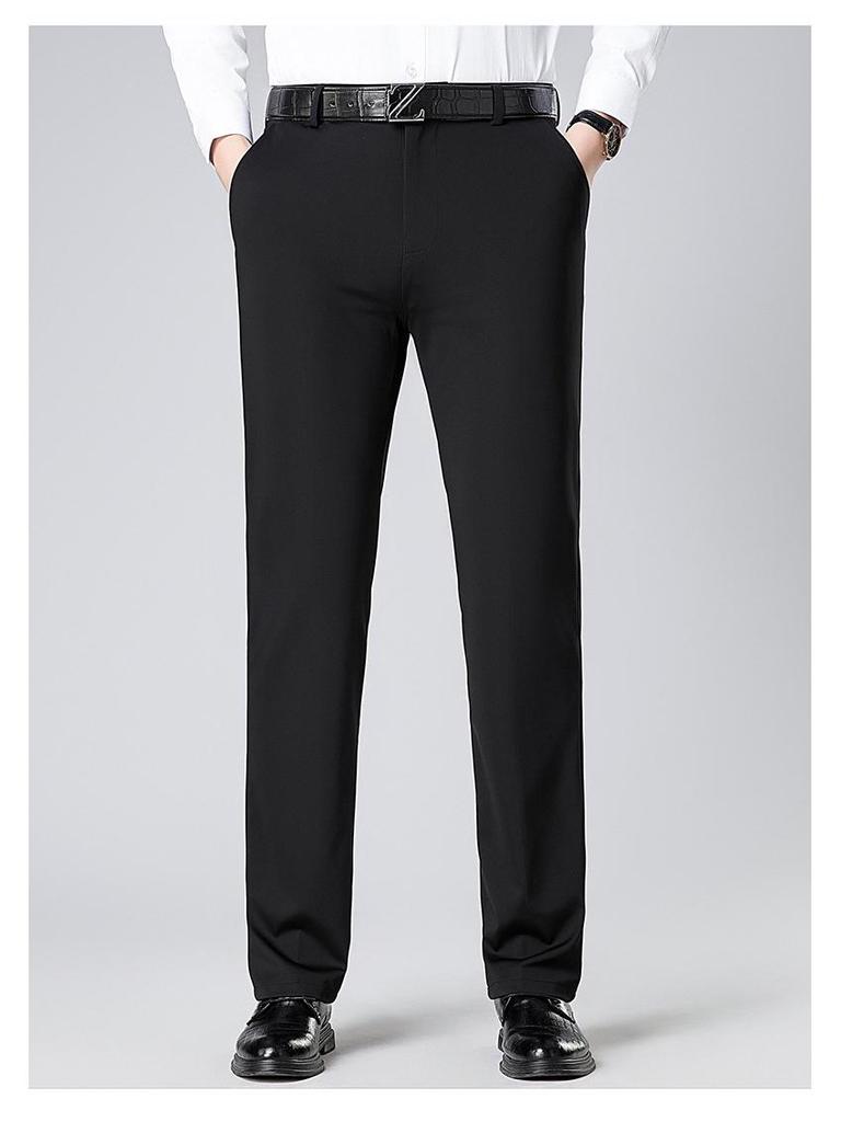 2026 Spring/Summer Men's Tencel Ice-Cool Casual Pants - Straight-Leg, Versatile Comfort for Middle-Aged Men
