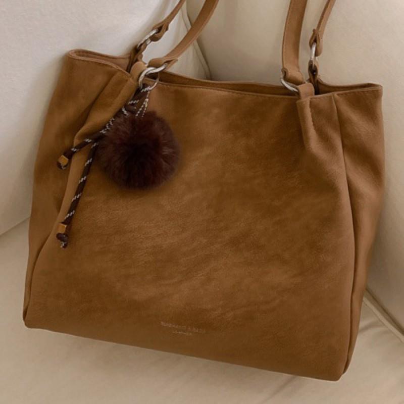 Simple Large-capacity Tote Bag Women In All-matching Retro Shoulder College Students
