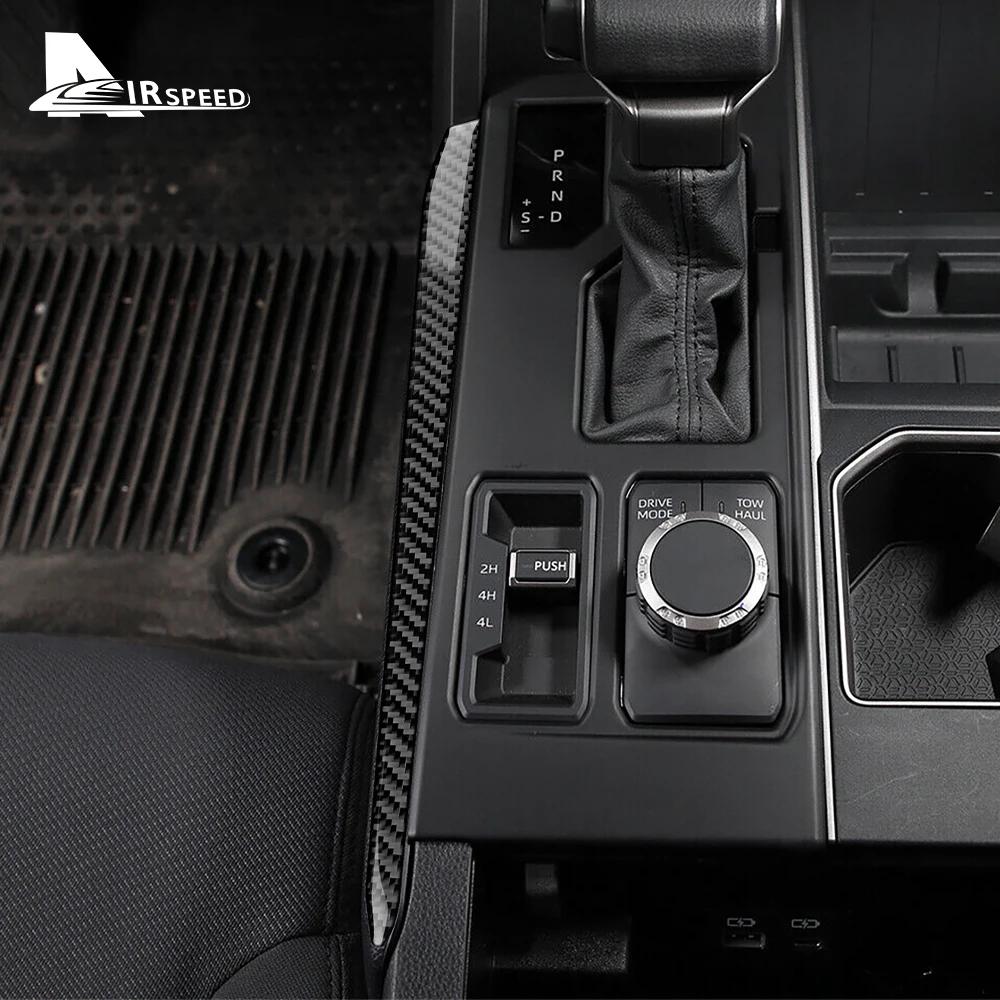 For Toyota Tundra 2022 2023 2024 2025 Real Soft Carbon Fiber Sticker Car Side of Gear Position Interior Trim Decor Accessories